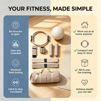 Kit d'entraînement Pilates OEM ODM pour studio de fitness, ensemble d'exercices Pilates multifonctionnel comprenant anneau, ballon, poids, bandes et tapis