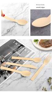Juego de Cubiertos Desechables Biodegradables de Bambú, Cuchillo, Tenedor y Cuchara, Productos al por Mayor de Fábrica - Product Image 4