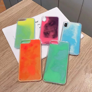 Neue Fashion Leuchtende Neon-Wasserfall Im Dunkeln Leuchtende Flüssigsand Handyhülle für <span class=keywords><strong>iPhone</strong></span> 14 Plus 13 Pro 11 12 XS Max - Product Image 4