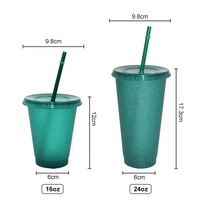 Gobelets Magiques Personnalisés 24oz avec Pailles et Paillettes, Surface Changeante de Couleur pour Camping et Fêtes de Mariage – Vente en Gros