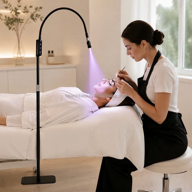 Portable UV LED Eyelash Extension Glue Curing Lamp Floor Standing Lash Drying Light Nail Dryer Beauty Salon Device OEM Supplier