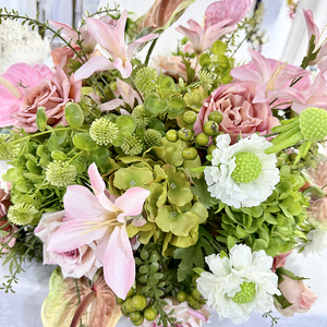Weiß Rosa Seide Grün Blätter Kuss Ball Für Hochzeit Herzstück Dekorative Künstliche Blume - Product Image 6