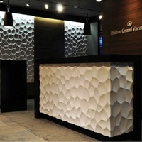 Panneaux muraux décoratifs en bois sculpté, revêtement texturé, panneaux en MDF rainurés 3D pour murs