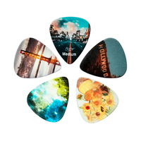 Plectre de guitare acoustique, épaisseur de 0,46 mm à 1,5 mm, en celluloid, Delrin, ABS, nylon, logo OEM, plectre de guitare