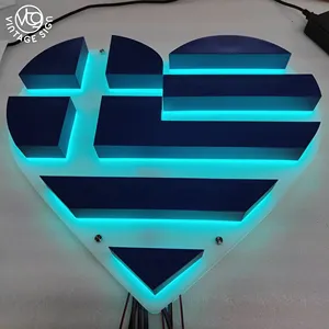 Logotipo LED de fábrica 3d sinalização retroiluminada carta sinalização com alta qualidade