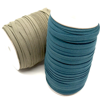 Cordon plat en coton doux écologique tressé de couleur 9 mm