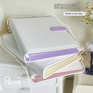 <span class=keywords><strong>Album</strong></span> de cartes coréen en PU de haute qualité, format A5, 4 compartiments, pour petites cartes DIY, idéal pour le fan art et Instagram, avec boucle magnétique pour l'échange d'images - Product Image 2