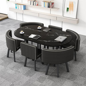 Empfangstheke Verhandlungsraum Besucherbereich Büro-Ruhebereich Esszimmer Küche Kombination aus Tisch und Stühlen - Product Image 1