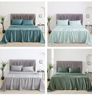 Parure de lit en drap de lyocell en bambou 300tc King Singles de luxe écologique housse de couette