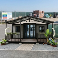 Maison conteneur extensible préfabriquée, structure en acier modulaire, panneau sandwich, bureau portable, maison pour chantier, camping, station balnéaire