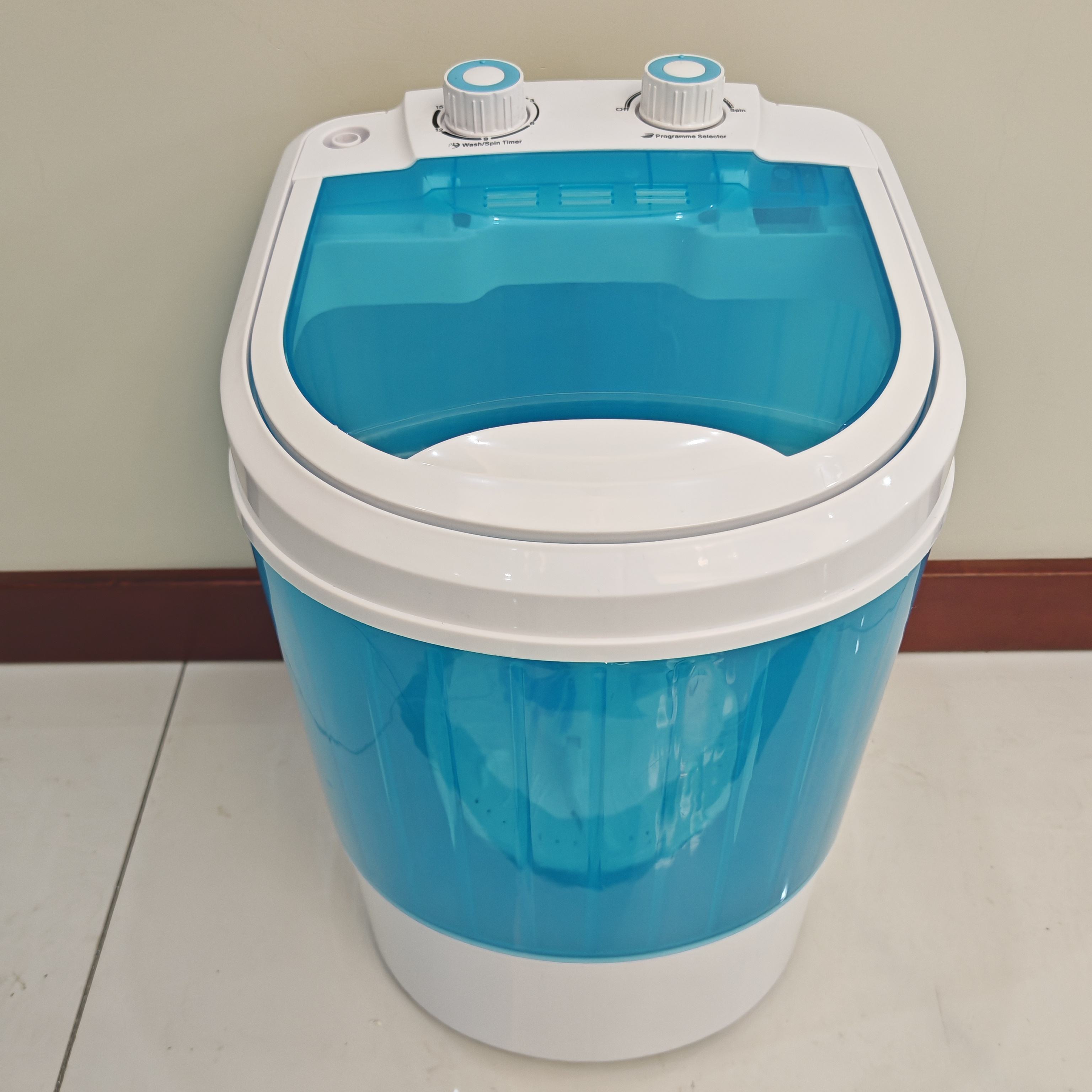 Mini White Portable Semi-Automatic Double Drum Washing Machine for Mother  and Baby New Condition US Plug for RV and Car