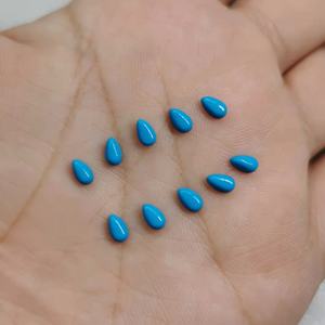 3X4 3X5 4X6 6X8Mm Peren Vorm Water Druppel Vorm Puur Blauw <span class=keywords><strong>Turquoise</strong></span> Steen Plat Rug Cabochons Kralen Voor Diy Sieraden Bevindingen - Product Image 5