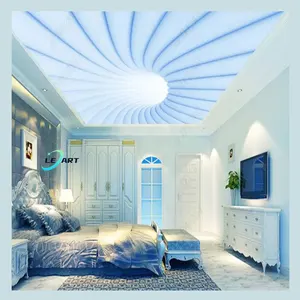 Painel de teto retangular 3D para hotel, perfil de alumínio para teto, defletor de teto, moda extensível