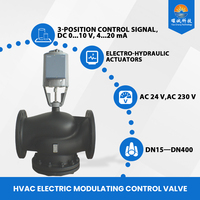 Vanne de régulation électrique à actionneur électro-hydraulique à rappel par ressort, à sécurité intégrée, WCB QT400 SS304 AC24V AC230V 0-10V 4-20mA
