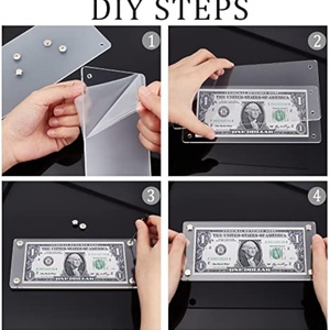 Wholesale Top Graded Custom Acrylic Money US Bank Note Currency Display Frame for Decor - Product Image 5