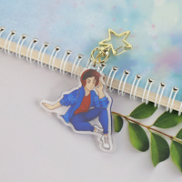 Großhandel 3 ''3in Neueste Fabrik Clear Charm Transparente Acryl Anime Schlüssel bund Anhänger Werbung für Geschenk