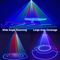Projecteur laser d'animation 3D DMX RGB 10W à commande vocale pour mariage, scène et fête, avec effets Gobo