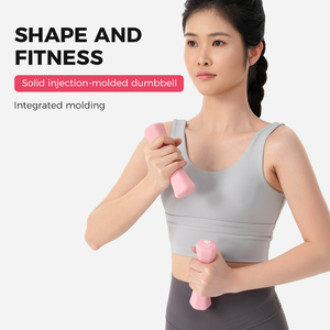 <span class=keywords><strong>Haltères</strong></span> en fonte de couleur personnalisée, revêtement plastique, forme osseuse, pour femmes, exercices de hanches, bandes de résistance - Product Image 3