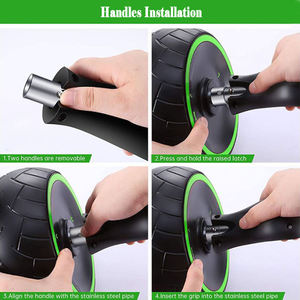 Material de goma del rodillo de <span class=keywords><strong>rueda</strong></span> Ab de rebote automático de alta intensidad para Fitness y entrenamiento muscular abdominal en casa - Product Image 2