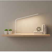 Lampe de bureau LED de style européen minimaliste, flexible, avec télécommande, protection des yeux, gradation, ABS, simple, CRI 95 élevé, pour la lecture et le travail