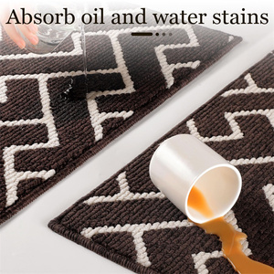 Alfombra de camino de cocina antideslizante de polipropileno superabsorbente, alfombrillas de cocina lavables suaves y <span class=keywords><strong>cómodas</strong></span> - Product Image 4