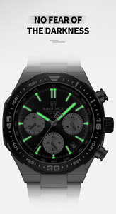 NAVIFORCE 8049 <span class=keywords><strong>SBS</strong></span> Montres de luxe pour hommes Bracelet en acier inoxydable Chronographe à quartz Montres pour hommes 3ATM Étanche Relojes Hombre - Product Image 3