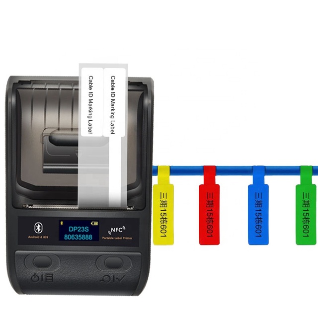 DeTonger 58mm Pocket Printer Cable Marker Printing Machine Cable ID Label Sticker Printer