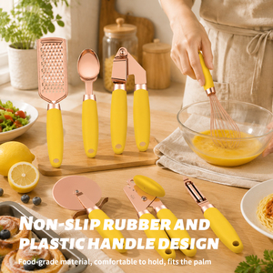 Ensemble d'ustensiles de cuisine 7 pièces en acier inoxydable le plus vendu avec ouvre-boîte, fouet à œufs, éplucheur - Outils de pâtisserie (Modèle Yangjiang) - Product Image 2