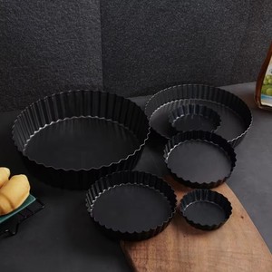 <span class=keywords><strong>Moule</strong></span> <span class=keywords><strong>à</strong></span> <span class=keywords><strong>tarte</strong></span> rond en acier au carbone avec fond amovible, bord cannelé antiadhésif, <span class=keywords><strong>moule</strong></span> <span class=keywords><strong>à</strong></span> quiche pour pâtisserie maison - Product Image 3