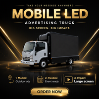 Camion publicitaire extérieur JCT EAL3360W avec écran LED sur 3 côtés pour les spectacles ou événements routiers