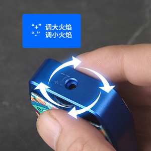 Briquet coupe-vent Baicheng à flamme directe, rechargeable au butane, en métal, pour voyage, cigares et accessoires de moxibustion - Product Image 4