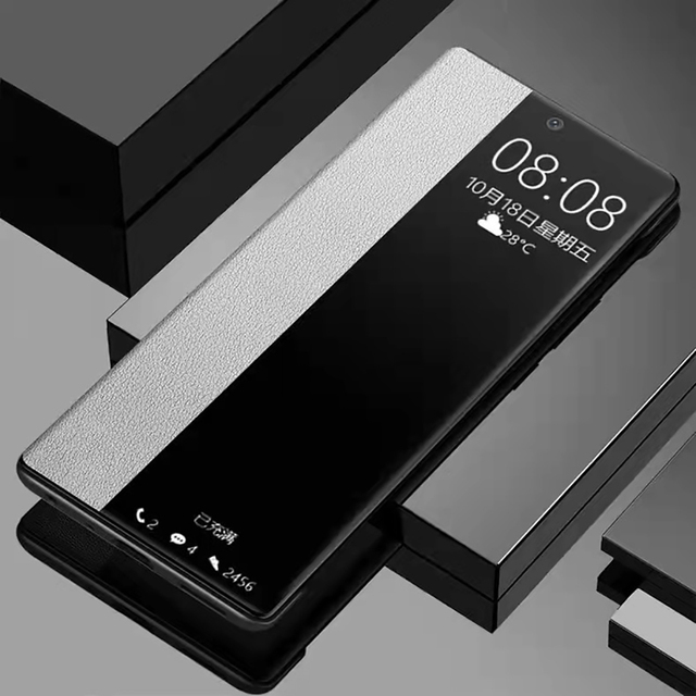 Factory Direct Supply Shockproof Smart Window Flip Leather Phone Case for Redmi Note 11 4G Wallet Mobile Case Cover