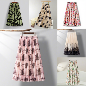 Vestido Floral de Verano para <span class=keywords><strong>Mujer</strong></span>, Vestido Largo Casual Elegante con Pliegues, Vestido Largo Floral Elegante para <span class=keywords><strong>Mujer</strong></span> - Product Image 2