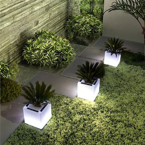 <span class=keywords><strong>Pot</strong></span> de fleurs LED extérieur, <span class=keywords><strong>grand</strong></span> modèle rechargeable, avec télécommande, variateur d'intensité, couleurs RGB changeantes, jardinière illuminée - Product Image 2