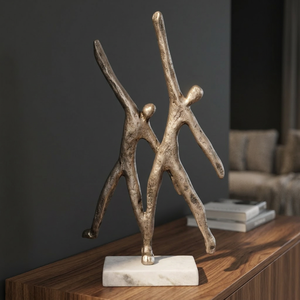 Modern <b>Figurative</b> Metal Sculpture Handcrafted Artistic Decor for Tabletop Living Room Home Office Decor - Product Image 3