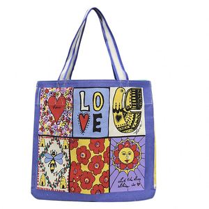 Sacs fourre-tout en toile de coton de luxe avec logo personnalisé, sacs à bandoulière pour femmes, sacs à main pour femmes avec poche - Product Image 5