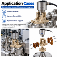Pièces usinées CNC en petite série, support de rupture thermique PEEK PI pour jauge de vide, pour équipement de mesure semi-conducteur
