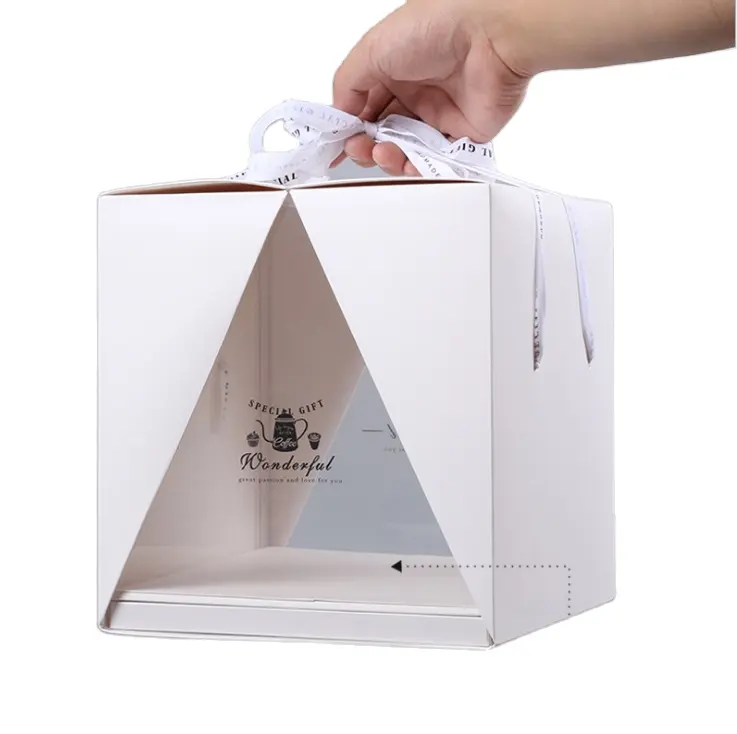 Custom Christmas Wedding Cake Pop Boxes In Bulk Wholesale For Sale Cake Box With Window Transparent Clear Cup Cake Box