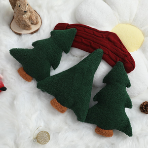 <b>Christmas</b> Tree Shaped <b>Pillow</b>, Green Sofa Decorative Cushion for Holiday Atmosphere Home Decoration Dressing - Product Image 2