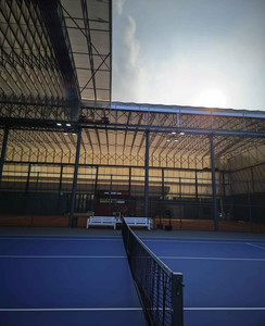 Tente de sport, auvent pour terrain de <span class=keywords><strong>tennis</strong></span> et de basketball, protection contre la pluie, structure en tissu PVC, toit rétractable électrique. - Product Image 2