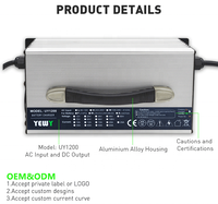 DDP DPD Super Qualité 1200w 12V 100Ah 24V 36V 48V 60V Lifepo4 Chariot Élévateur Chargeur de Batterie