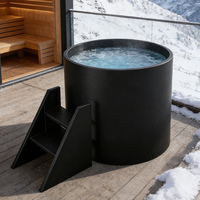 Baignoire autoportante de luxe en acier inoxydable 304, fabrication directe usine, baignoire de bain froid personnalisée, baignoire de plongée froide OEM ODM, capacité 50-59 gallons