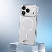 Coque de téléphone antichoc transparente en TPU+PC anti-jaunissement avec chargement magnétique pour iPhone 17 Series