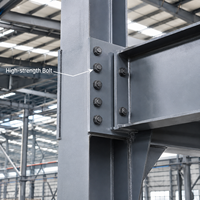 Structure d'entrepôt modulaire en acier moderne, bâtiment d'atelier en structure métallique pour espace industriel multi-usages