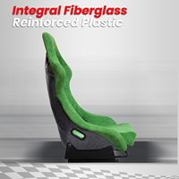 JIABEIR 1097 Sièges de course universels réglables en suède vert pour simulateur de conduite avec station de jeu