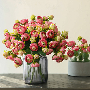 Flores Artificiales de Camelia Yihua, 30 cm, Flor de Seda, Estilo Romántico Chino, Decoración del Hogar, Rosa, Blanco, Morado, Naranja - Product Image 1