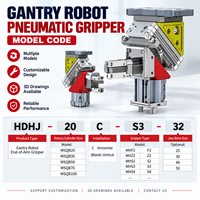 Pince pneumatique rotative à 180 degrés pour robot portique, machine CNC, chargement et déchargement automatiques, automatisation de la fin de bras