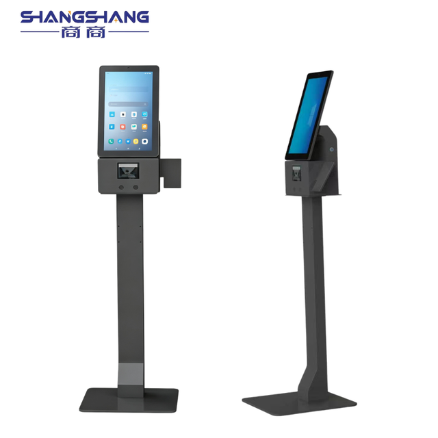 Floor Stand Self Service Checkout Kiosk Android Pos Terminal 15.6inch Touch Screen Barcode Scanner Pharmacy Supermarket Bank