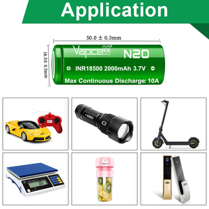 Batteria agli Ioni di Litio Ricaricabile Vapcell ICR N20 18500 2000mAh 10A 3.7V Grado A per Torce e Piccoli Utensili Elettrici - Product Image 5