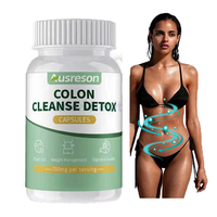 Ausreson OEM Capsules Détox Nettoyantes pour le Côlon, Compléments Alimentaires à Base de Plantes pour la Santé Intestinale, Probiotiques, Amincissants, Détoxifiantes pour le Côlon et le Foie
